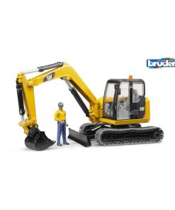 Bruder Cat Mini Excavator munkással